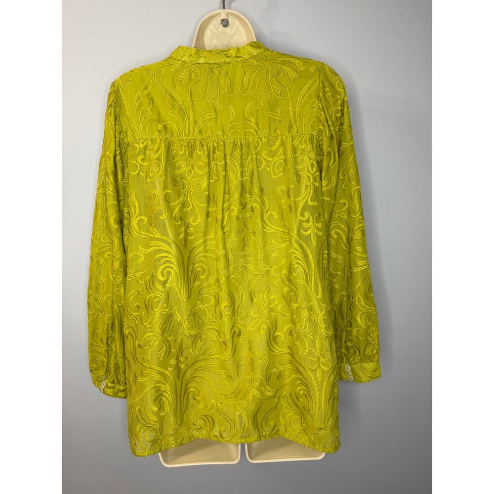 Pilcro Anthropologie Bella Embroidered Buttondown Blouse Line Relax Women's 2X - Picture 8 of 14